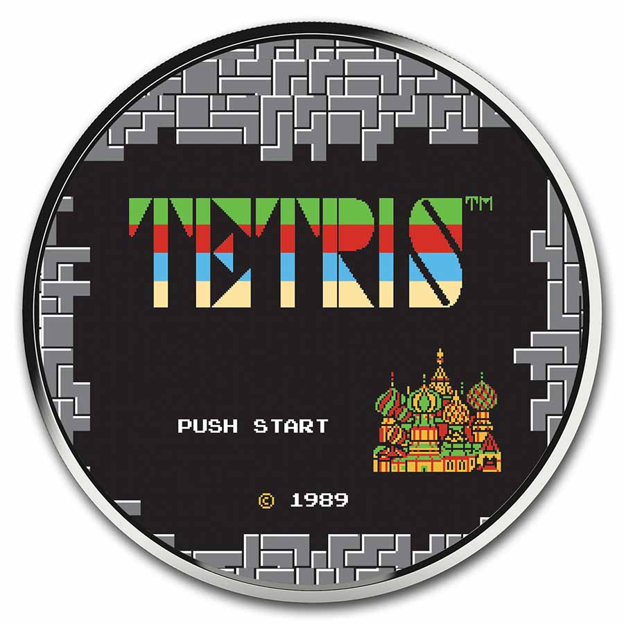 Tetris™ Rocket Launch 1 oz Silver Colorized Round in TEP | eBay